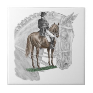 X-Halt Salute Dressage Horse Kakelplatta