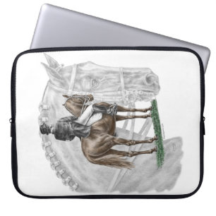 X-Halt Salute Dressage Horse Laptop Fodral