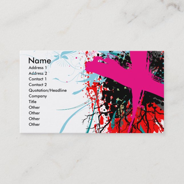 "X-Klassade" Rock=Life profilerar kortet Visitkort (Framsida)