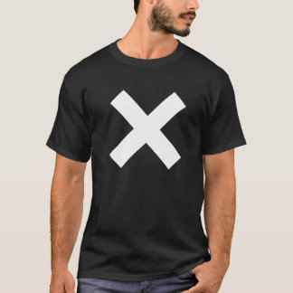 X markerar fläcken t-shirt