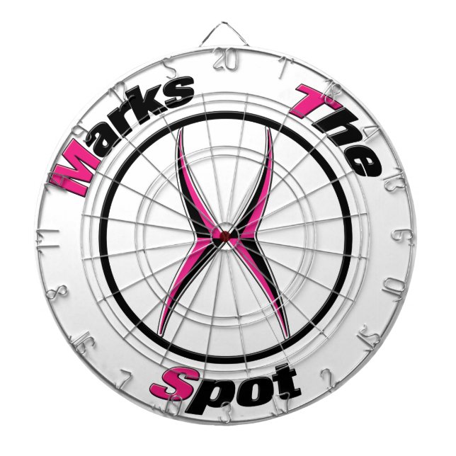 X markerar punkten darttavla (Framsidan)