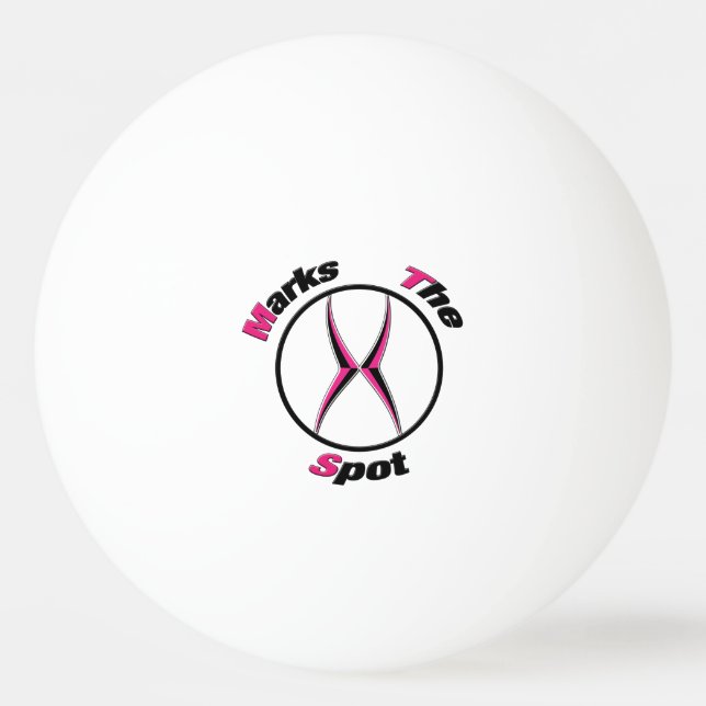 X markerar punkten pingisboll (Framsidan)