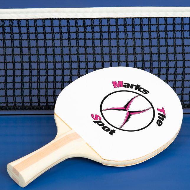 X markerar punkten pingisracket (Insitu)