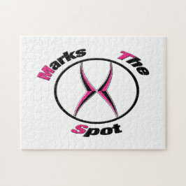 X markerar punkten pussel