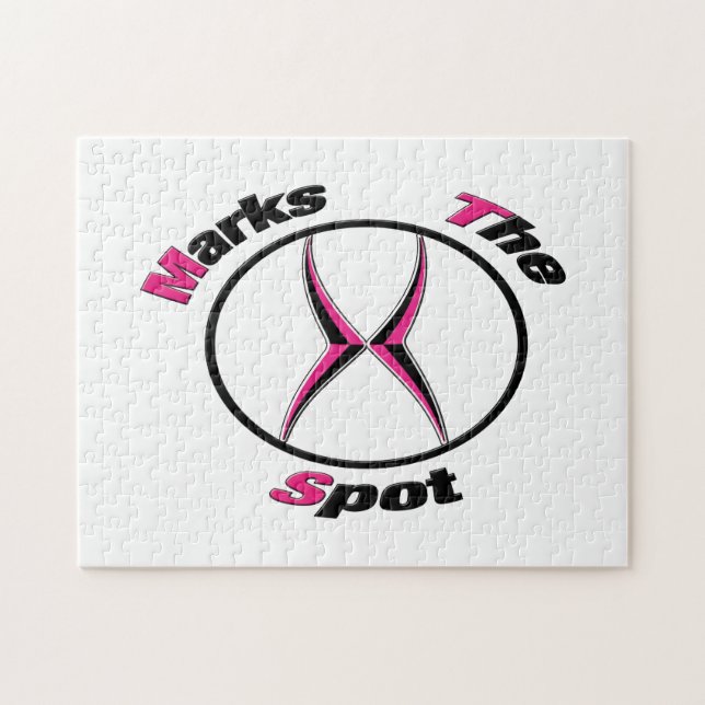 X markerar punkten pussel (Horisontell)