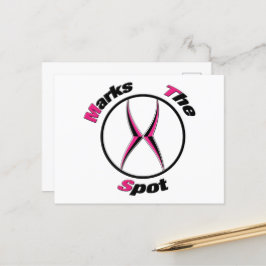 X markerar punkten vykort