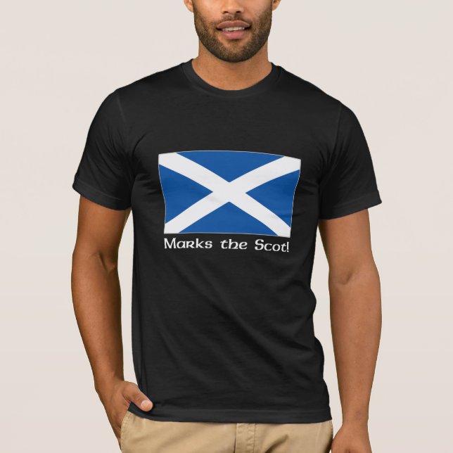 X markerar Scoten - svart Tee (Framsida)