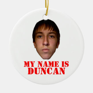 X-mas 2010 smyckar, mitt namn är Duncan Julgransprydnad Keramik