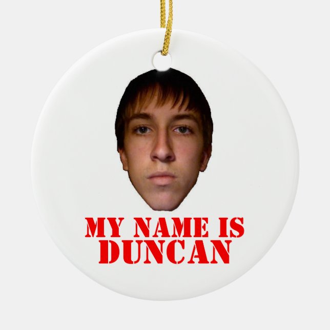 X-mas 2010 smyckar, mitt namn är Duncan Julgransprydnad Keramik (Framsidan)