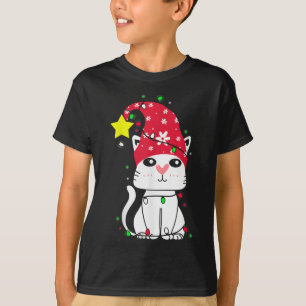 X-Mas Cat Träd, Julafton Pet Cats Kärlek Owner Äls T Shirt