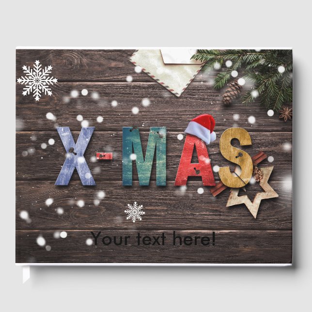 X-Mas färglöst brev Gästböcker (Framsida)