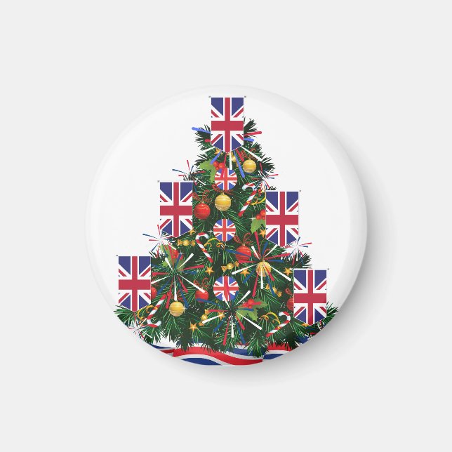 X-mas ful sweaters för hela din brittiska familj magnet (Framsidan)