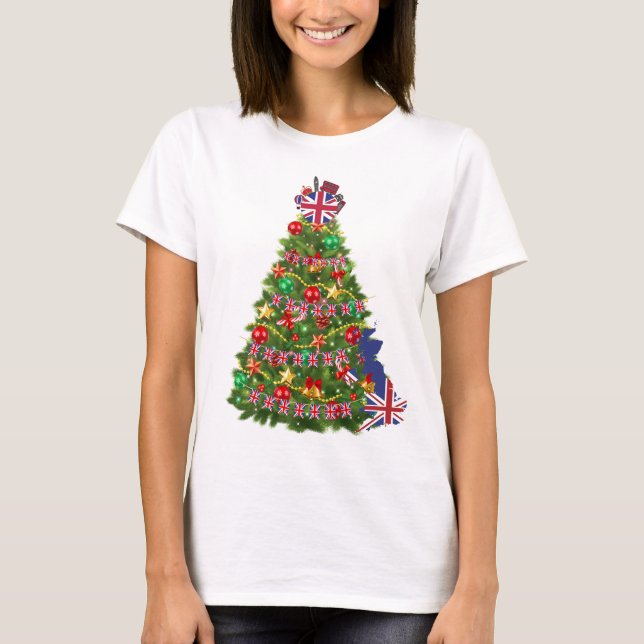 X-mas ful sweaters för hela din brittiska familj t shirt (Framsida)