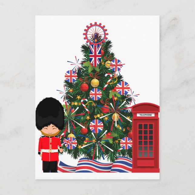 X-mas ful sweaters för hela din brittiska familj vykort (Framsida)