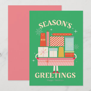 X-mas Gift Box överraskningsillustration Kort