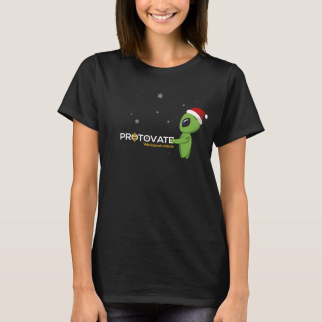 X-MAS Greenie med protovate Logotyp T Shirt (Framsida)