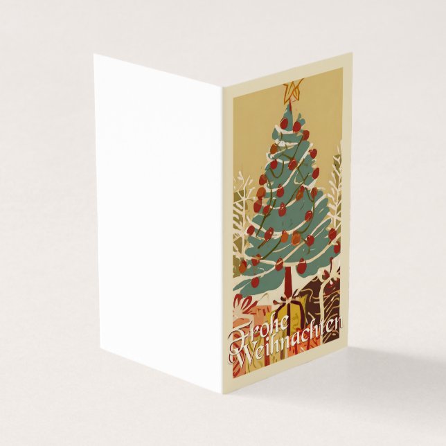 X-Mas Motiv, mit Geschenken unterm Weihnachtsbaum Kort (Utsida)
