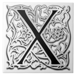 X Monogram "Silver Besque" keramiskt plattor Kakelplatta
