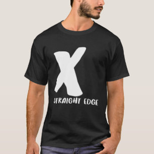 X Raka Kant Hardcore Punk Sten stannar Rakt T Shirt