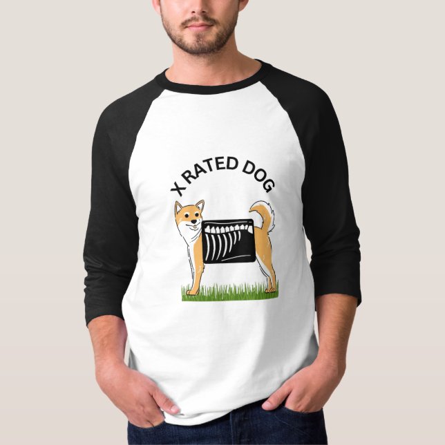 X-Rated Hund T-Shirt Djärv, Lekfull & Oapologetisk (Framsida)