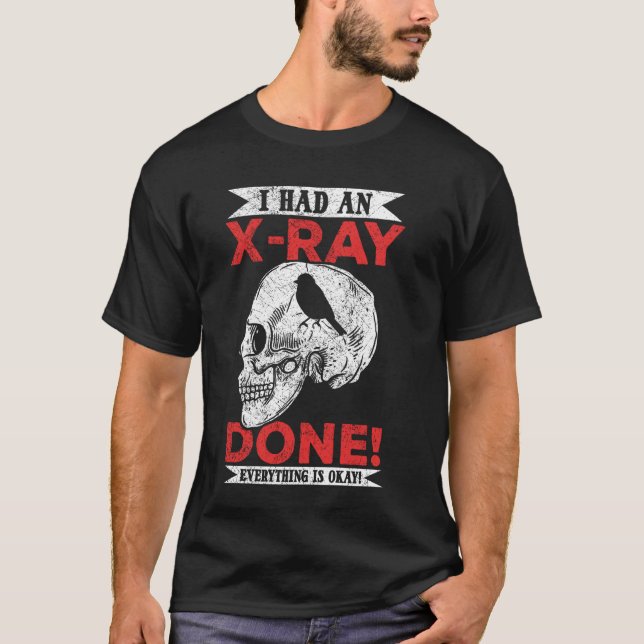 X-Ray Black Humor och Macabre Stil T Shirt (Framsida)