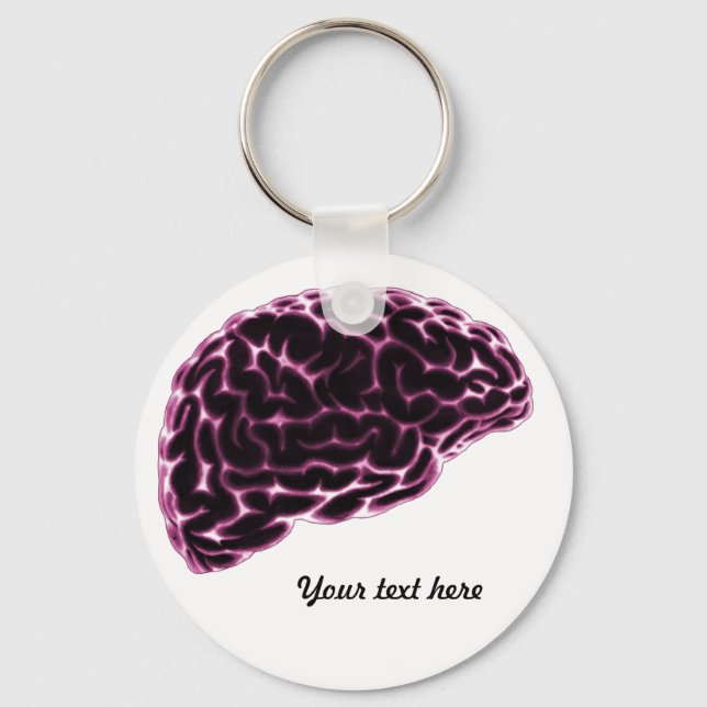 X-Ray Brain - Rosa Nyckelring (Framsida)