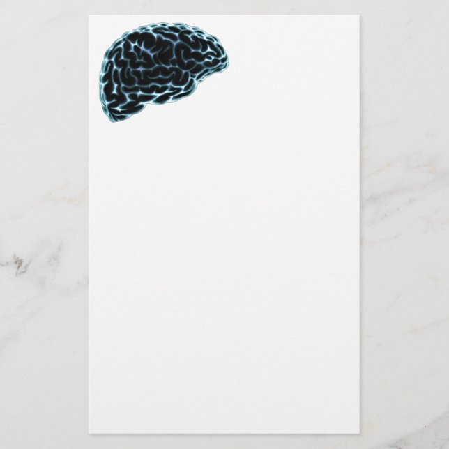 X-RAY BRAIN SIDA-BLÅ BREVPAPPER (Framsida)