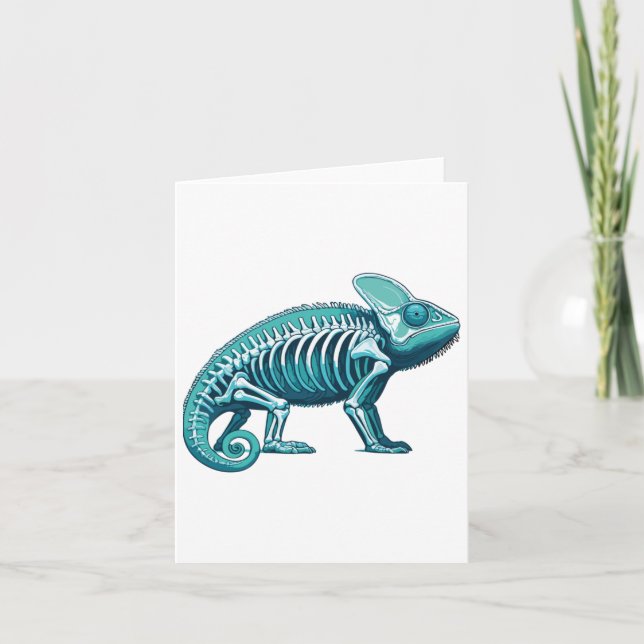 X-ray Chameleon Body Anatomy Radiography Skeleton Kort (Framsida)