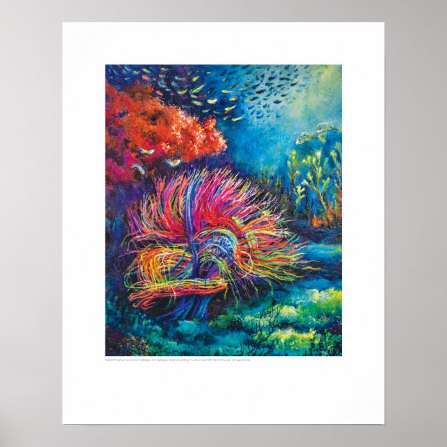 X-ray Cover Art - Cranial Coral MRI by L. Rainey Poster (Framsidan)