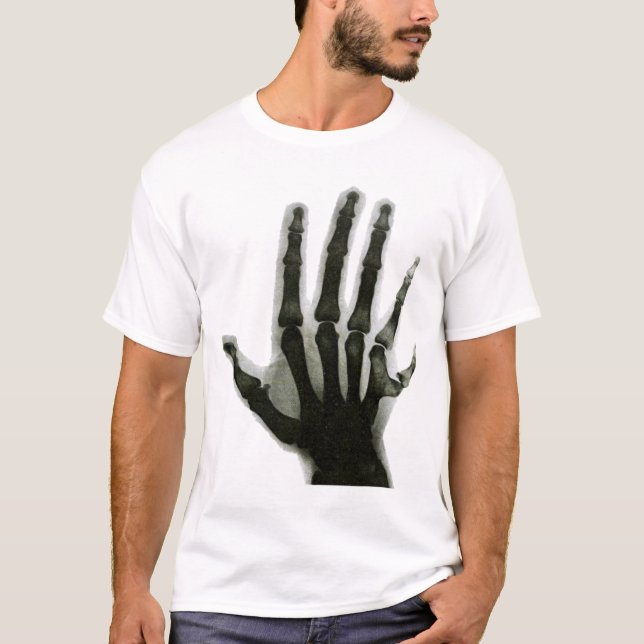 X-Ray Hand med Extra Finger Shirt Tee (Framsida)