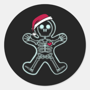 X-ray Pepparkaksgubbe Skeleton jul Nurse Xra Runt Klistermärke
