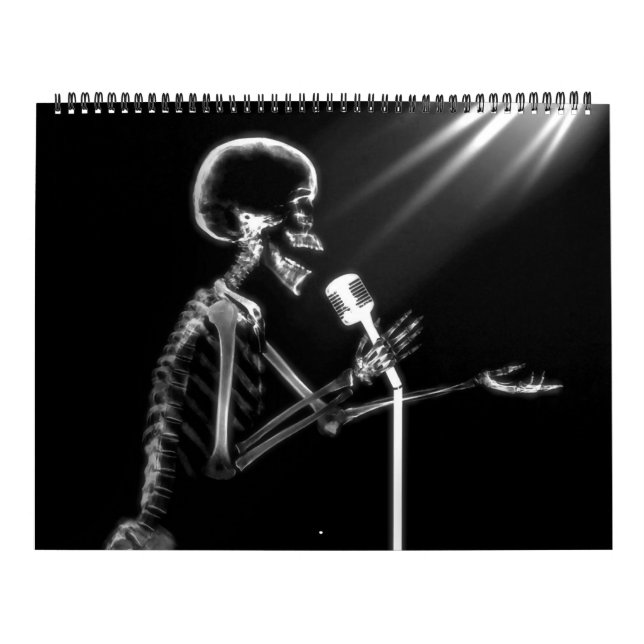 X-Ray Skeleton Black & White Kalender (Omslag)