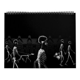 X-Ray Skeleton Black & White Kalender