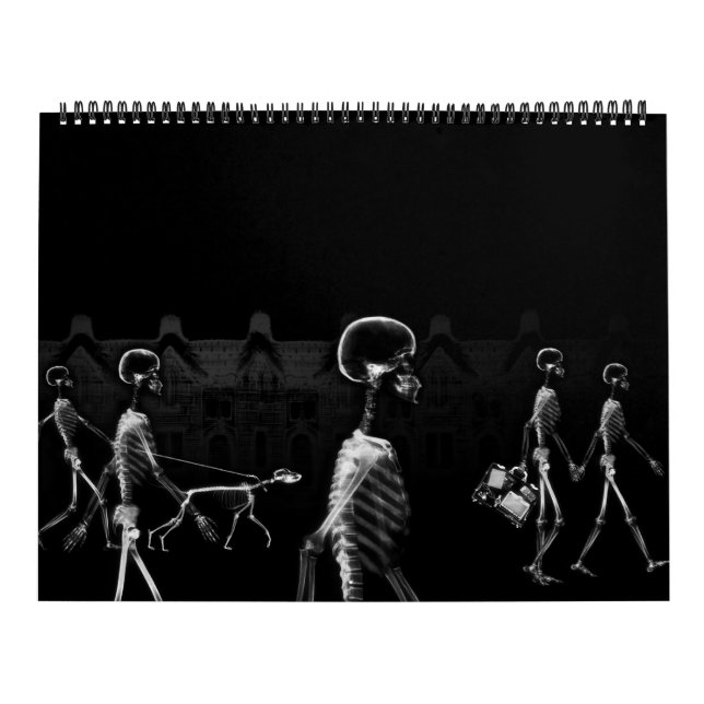 X-Ray Skeleton Black & White Kalender (Omslag)