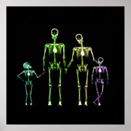 X-Ray Skeleton-familjen - Multifärgad 1 Poster