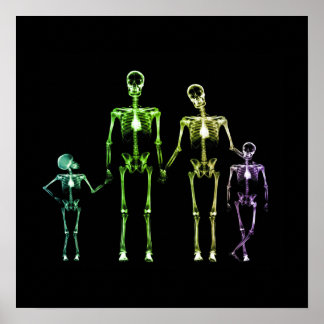 X-Ray Skeleton-familjen - Multifärgad 1 Poster