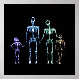 X-Ray Skeleton-familjen - Multifärgad 3 Poster