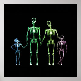 X-Ray Skeleton-familjen - Multifärgad 5 Poster