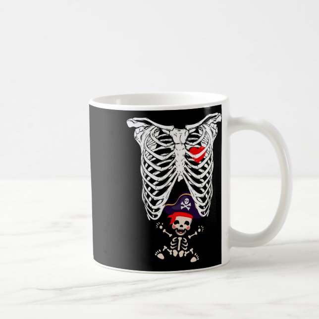 X-ray Skeleton Funny Gravid Kaffemugg (Höger)