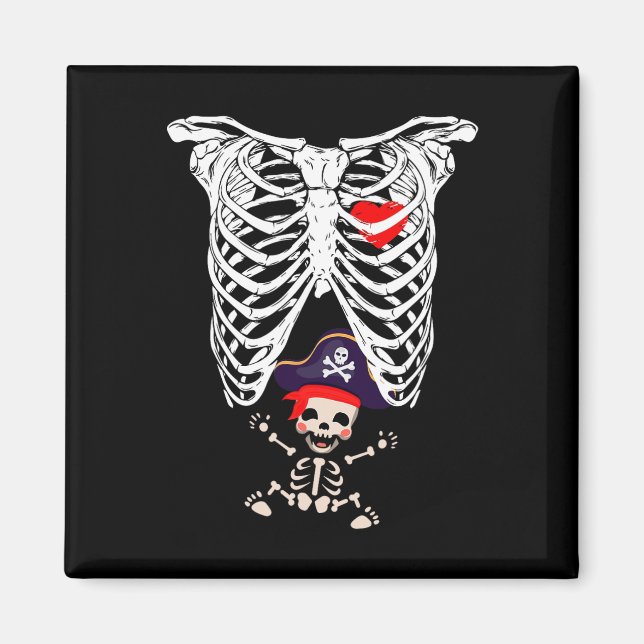 X-ray Skeleton Funny Gravid Magnet (Framsidan)