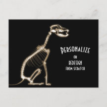 X-Ray Skeleton Hund - Sepia