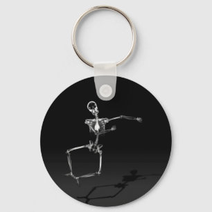 X-RAY SKELETON JOY LEAP B&W NYCKELRING