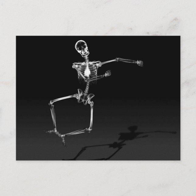 X-RAY SKELETON JOY LEAP B&W VYKORT (Framsida)
