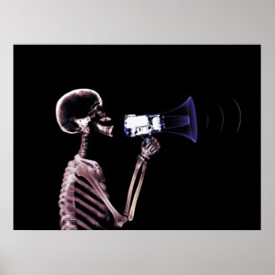 X-RAY SKELETON PÅ MEGAPHONE - ORIGINAL POSTER