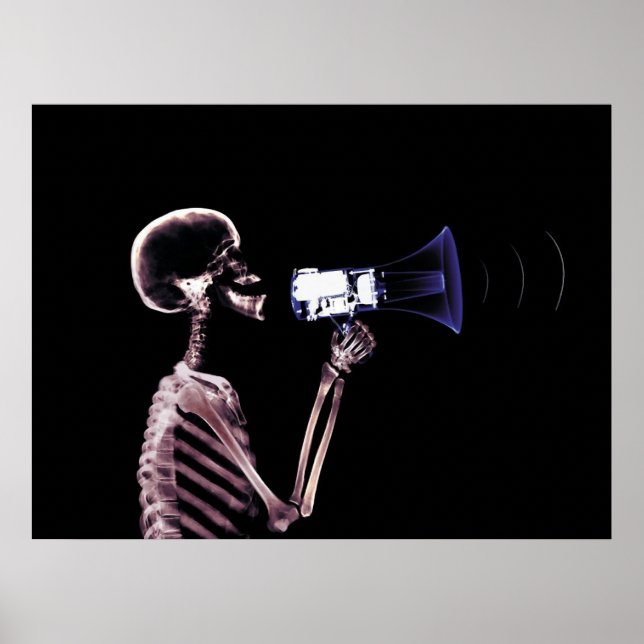 X-RAY SKELETON PÅ MEGAPHONE - ORIGINAL POSTER (Framsidan)