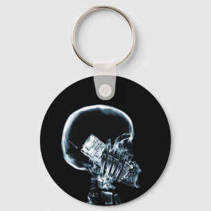 X-RAY SKELETON PÅ MOBIL - BLUE NYCKELRING