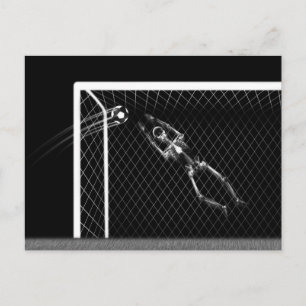 X-RAY SKELETON SOCCER GOALIE B&W VYKORT