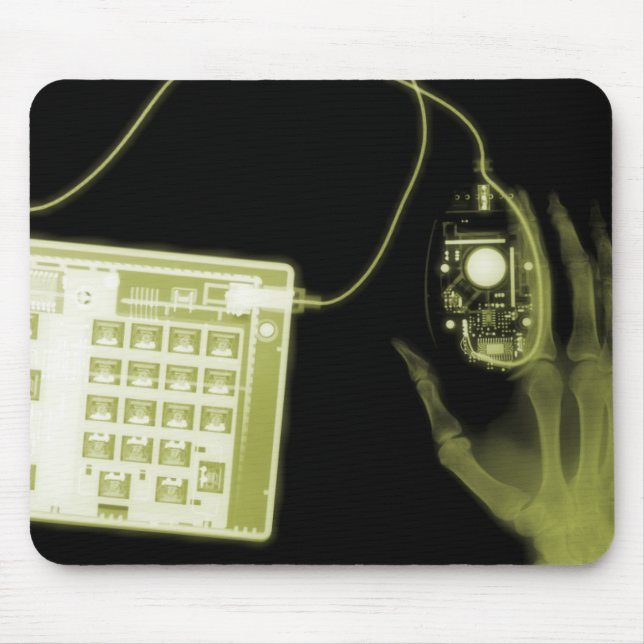 X-Ray Skeleton Tangentbord & Mouse Mouse Pad Musmatta (Framsidan)