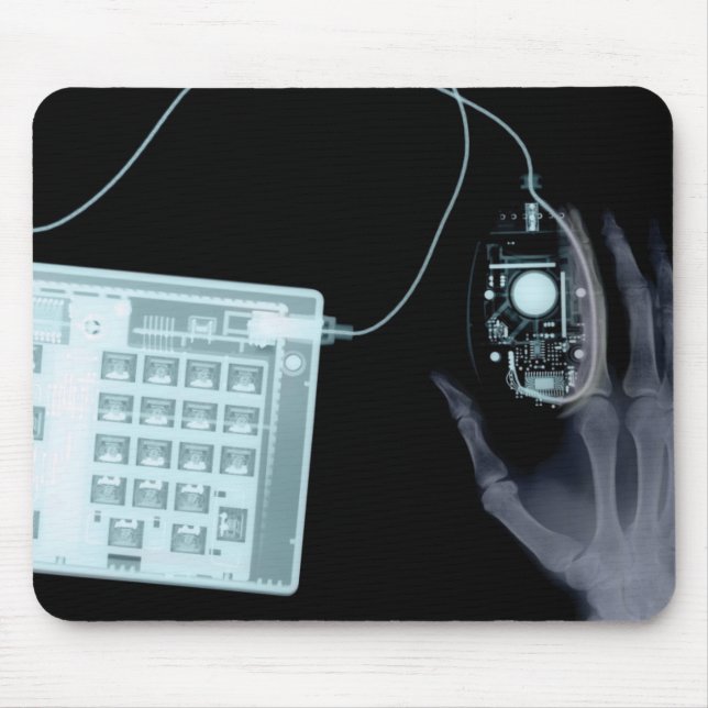 X-Ray Skeleton Tangentbord & Mouse Mouse Pad Musmatta (Framsidan)