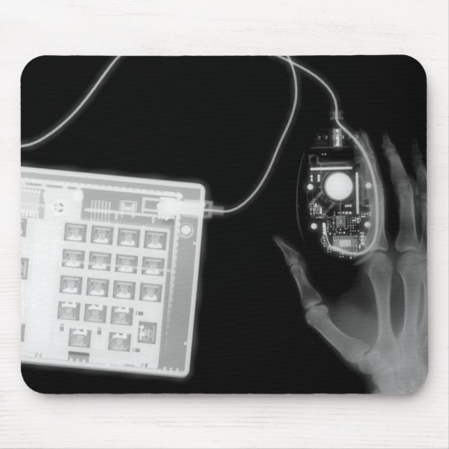 X-Ray Skeleton Tangentbord & Mouse Mouse Pad Musmatta (Framsidan)